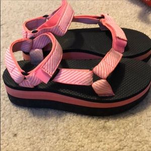 Gently used platform tevas